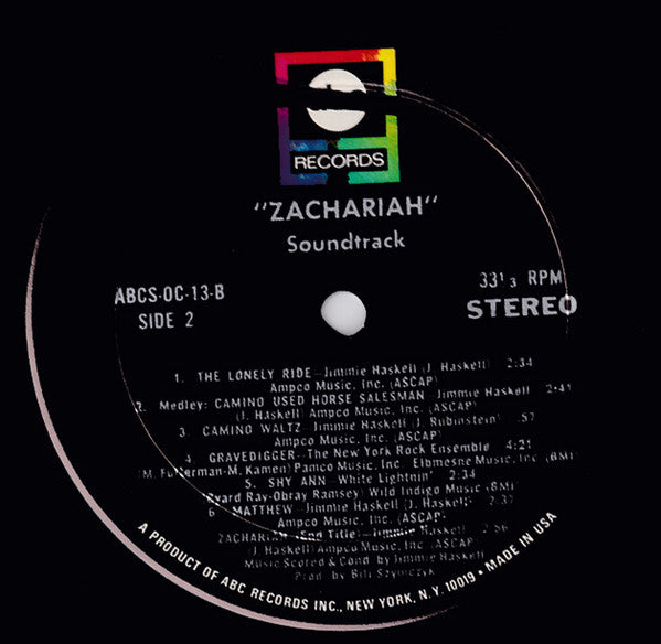 Zachariah (Original Motion Picture Soundtrack) Fashion