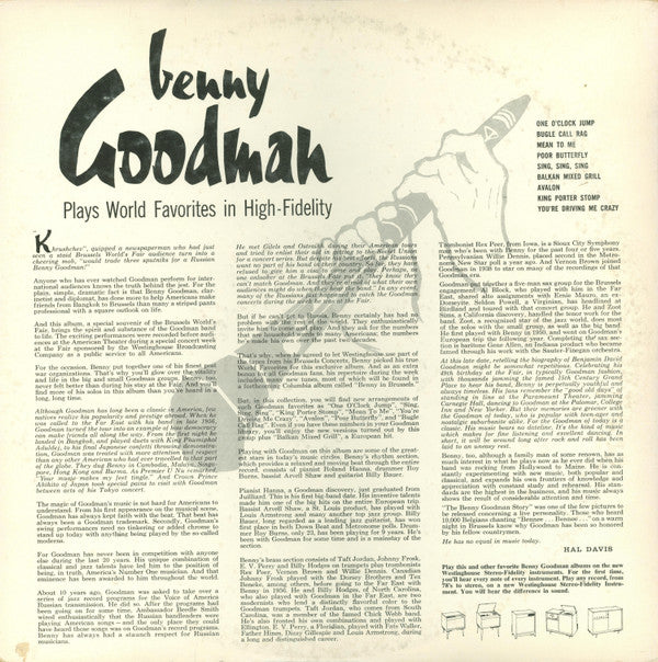 Benny Goodman Plays World Favorites In High-Fidelity Online