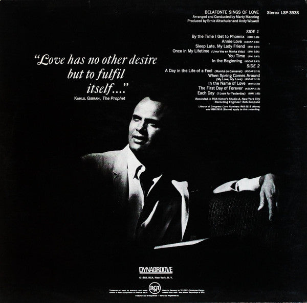 Belafonte Sings Of Love Online now