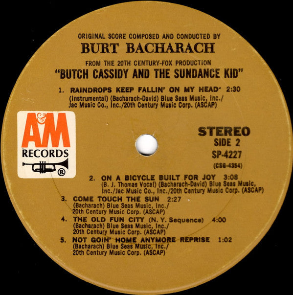 Butch Cassidy And The Sundance Kid (Original Movie Soundtrack) For Sale