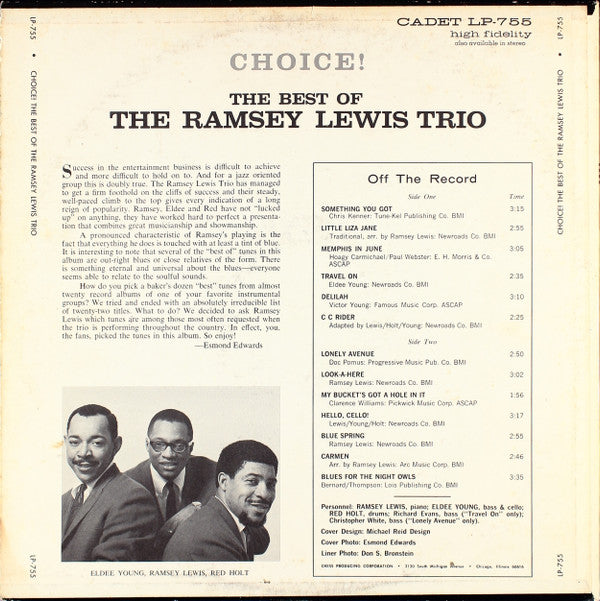 Choice!: The Best Of The Ramsey Lewis Trio Sale