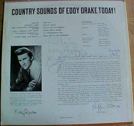 Country Sounds of Eddy Drake Today! Sale