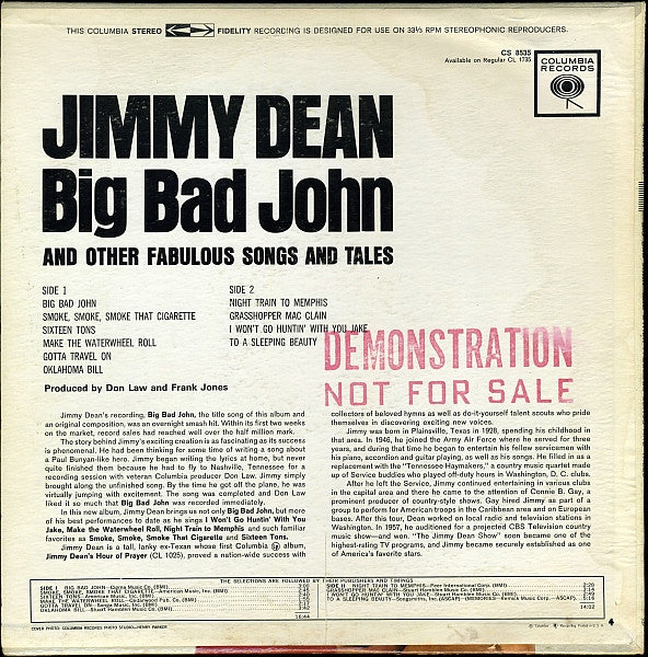 Big Bad John And Other Fabulous Songs And Tales Sale