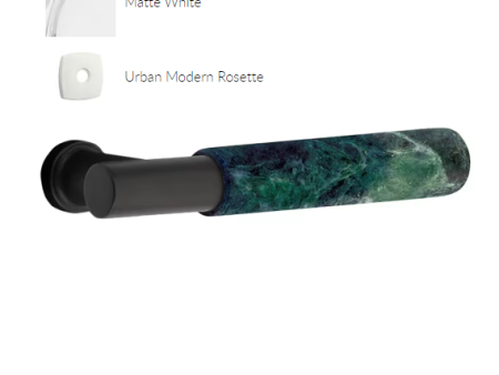 Emtek 5306.TAMW.MRGN Select Dummy , Urban Modern Rosette , T-Bar Stem , Green Marble Handle on Sale